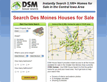 Tablet Screenshot of dsmhousesearch.com